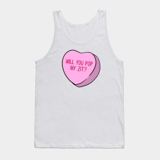 Funny Candy Heart Zit Tank Top